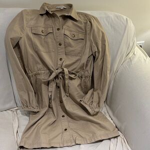 LOFT Tan Long Sleeve Dress